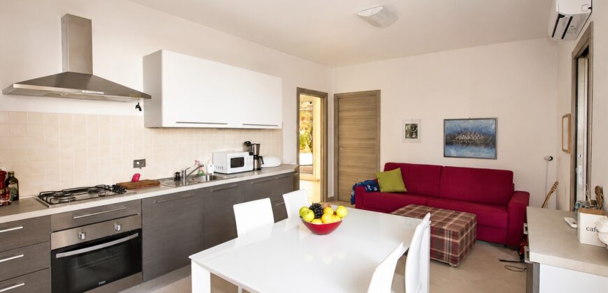 A modern apartment next to the village
