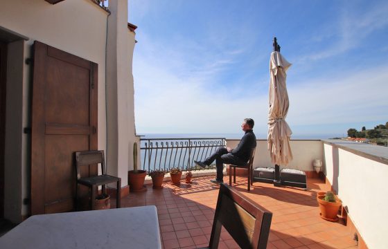 A historic townhouse with terrace