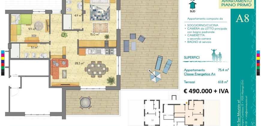 New construction 150 meters from the Sea